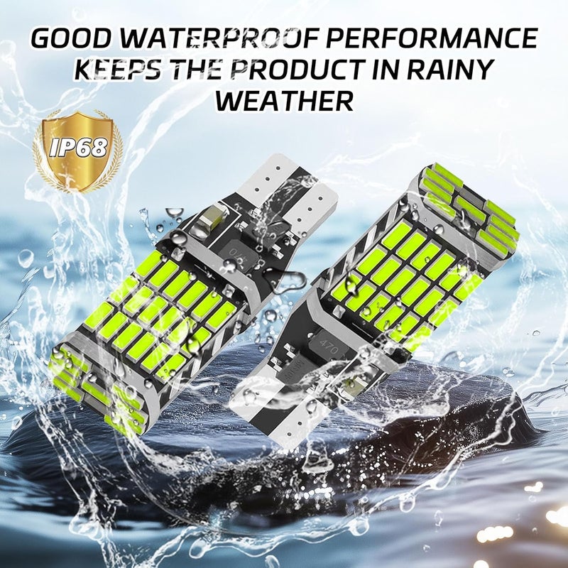 SamWinGear 4PCS 921 LED Reverse Light Bulb T15 T10 912 W16W 4014 45SMD 3rd Brake Light LED Bulb 6000K Error Free 360 Degree Chipsets Bright Backup Daytime Running Lights for Car Truck Cargo(Ice Blue) - Image 3